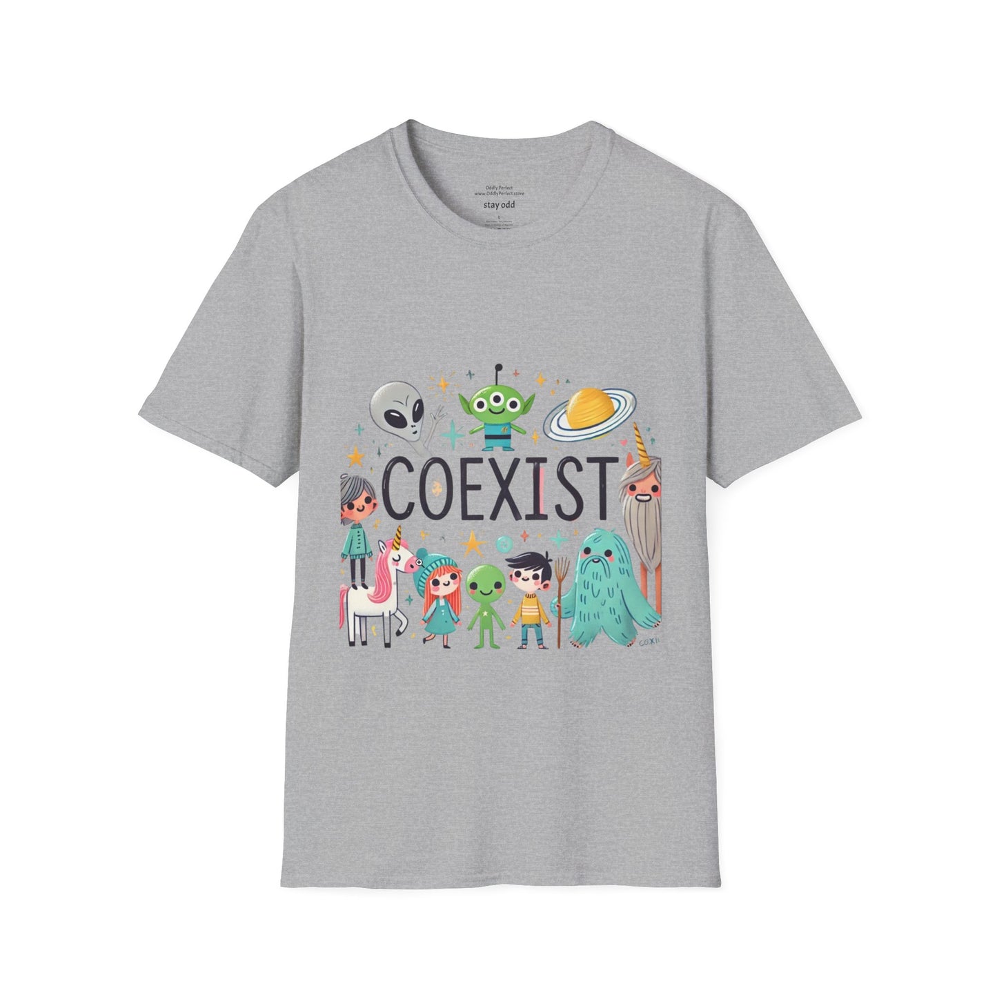 Coexist Aliens, Unicorns and Sasquatch T-Shirt