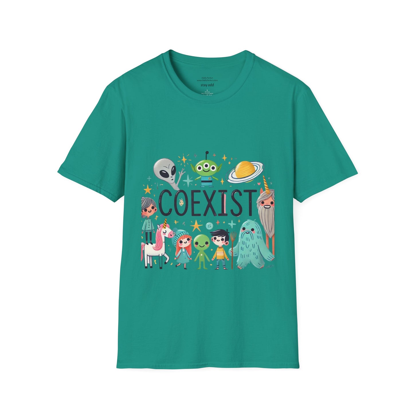 Coexist Aliens, Unicorns and Sasquatch T-Shirt