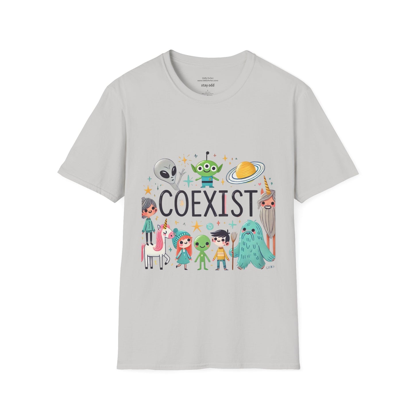 Coexist Aliens, Unicorns and Sasquatch T-Shirt