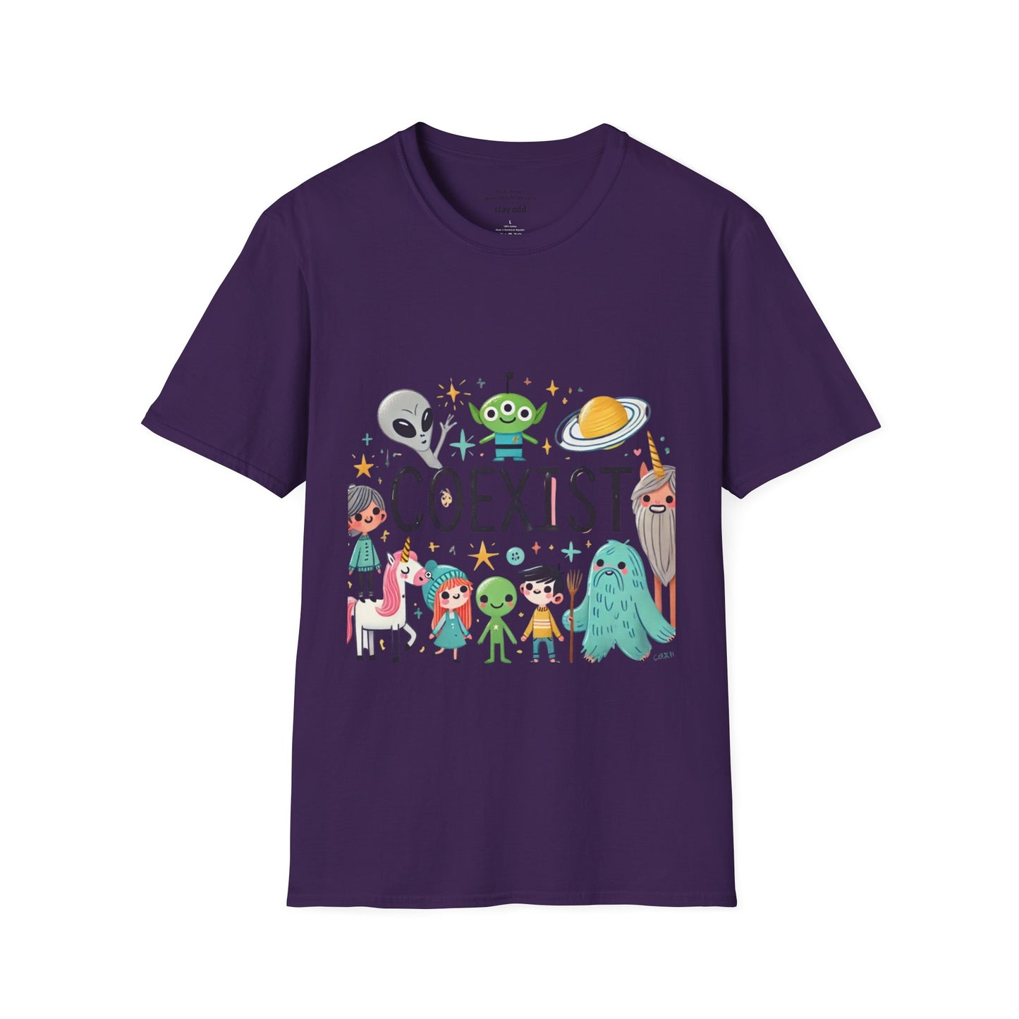 Coexist Aliens, Unicorns and Sasquatch T-Shirt