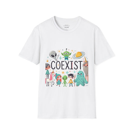 Coexist Aliens, Unicorns and Sasquatch T-Shirt