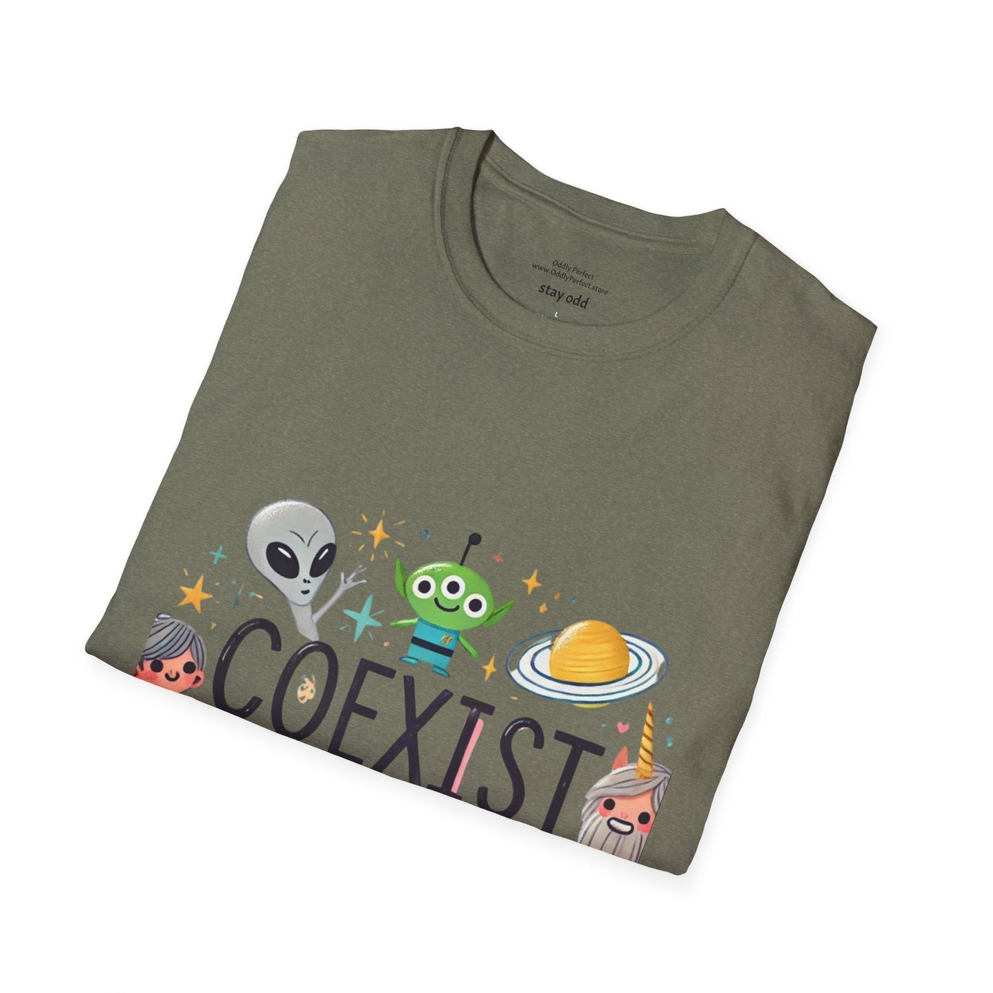 Coexist Aliens, Unicorns and Sasquatch T-Shirt