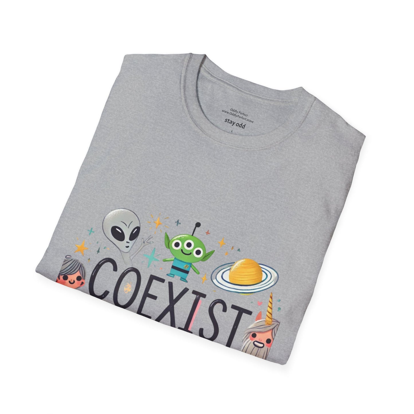 Coexist Aliens, Unicorns and Sasquatch T-Shirt