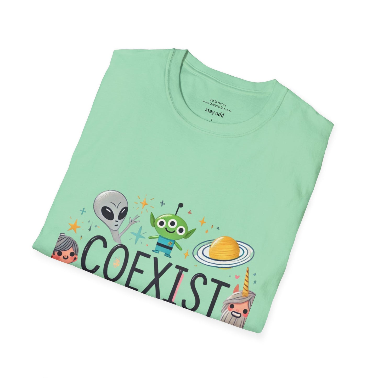 Coexist Aliens, Unicorns and Sasquatch T-Shirt